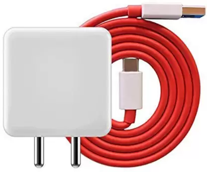 Dash 4 A Mobile 33W -VOOC,DART,WRAP RT01 with Type-C Cable Charging Adapter Travel Fast Charger with Detachable Cable  (White)